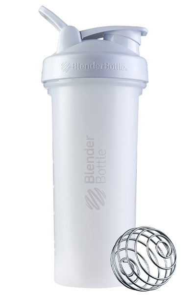 White BlenderBottle 28oz protein shake cup. | Color#white_Size#28oz