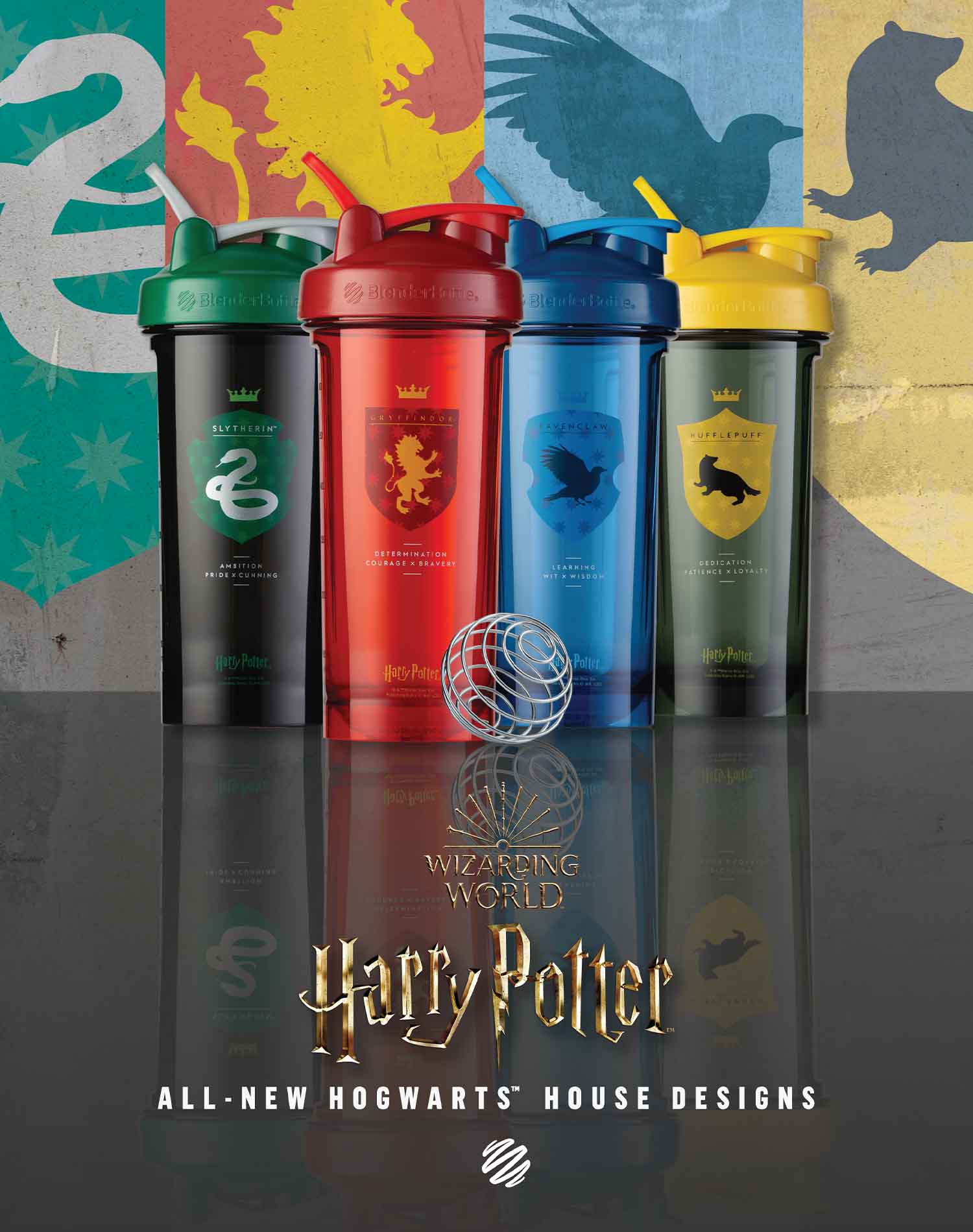 Protein Blender Bottle - Harry Potter Gryffindor