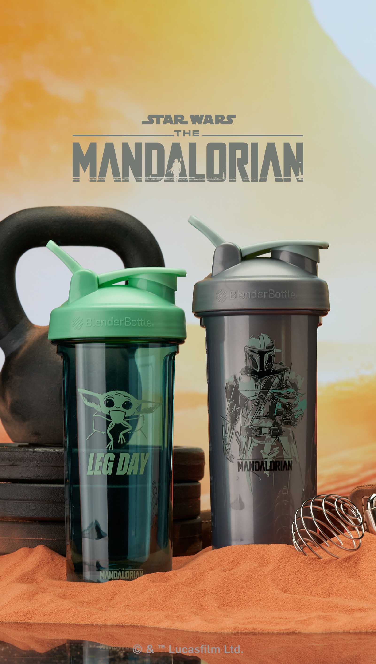 Star Wars Blender Bottle Mandalorian Pro Series 28 Oz. Shaker Cup