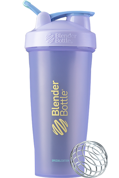 Blender bottles clear, Black and Purple, Mixers included.