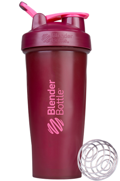 BlenderBottle Classic Shaker Bottle Perfect for Protein Shakes and Pre  Workout, All Pink and Coral , 28-Ounce (Pack of 2)