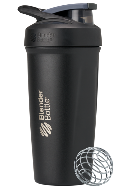 Blender Bottle Strada Twist 24 oz. Stainless Steel Shaker - Black