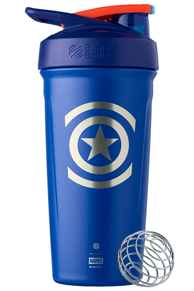 Blender Bottle Marvel Water Bottle holds 2.2 liters (74 ounces) of water,  providing plenty of hydration for a big workout or long day ahead…