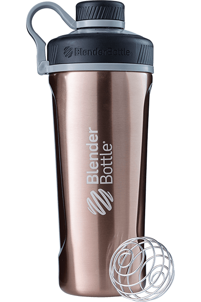 BlenderBottle Radian Shaker Cup Insulated Stainless Steel Water Bottle with  Wire Whisk, 26-Ounce, Matte Arctic Blue